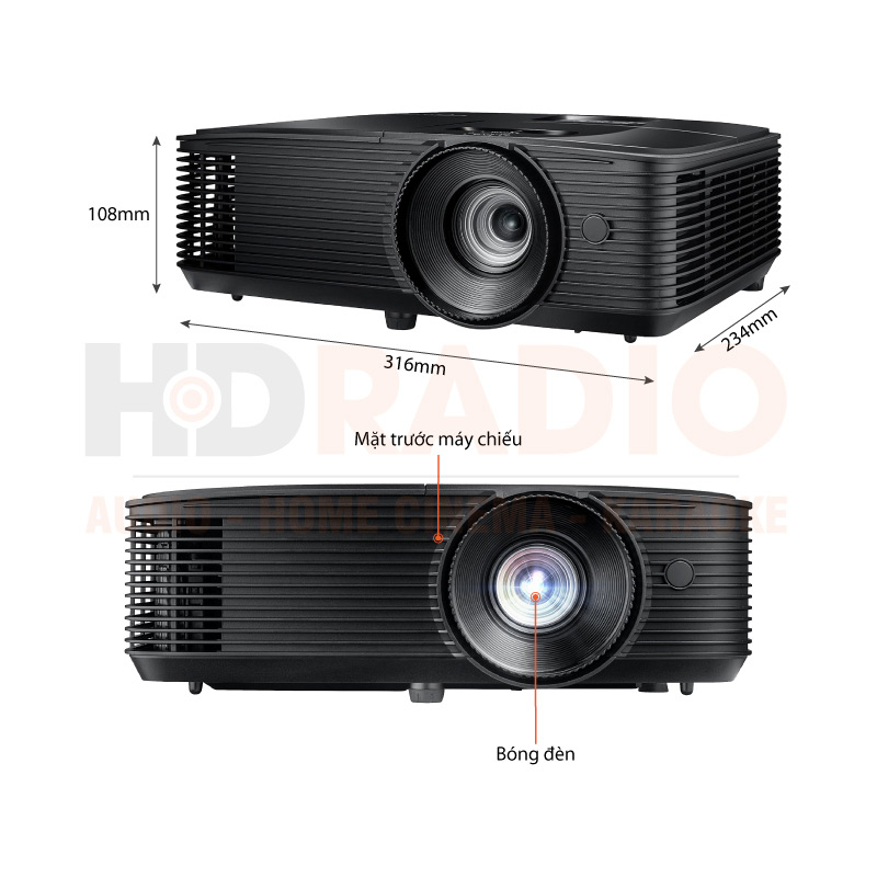 Chú thích Máy chiếu Optoma EH336