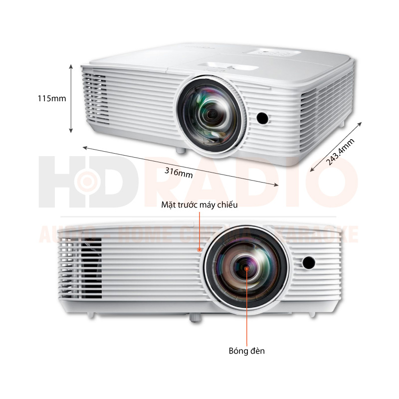 Chú thích Máy chiếu Optoma EH412ST
