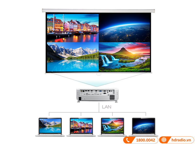 ket noi khong day may chieu optoma eh512