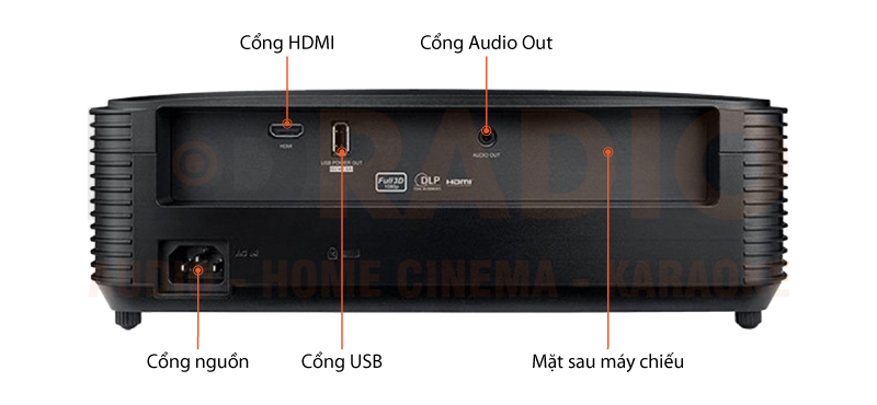 Chú thích máy chiếu Optoma HD28e