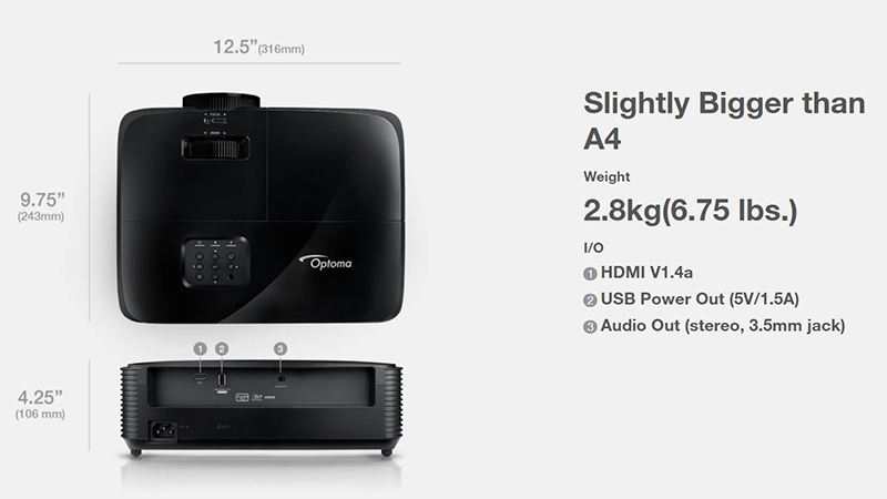 kic thuoc may chieu optoma hd28e