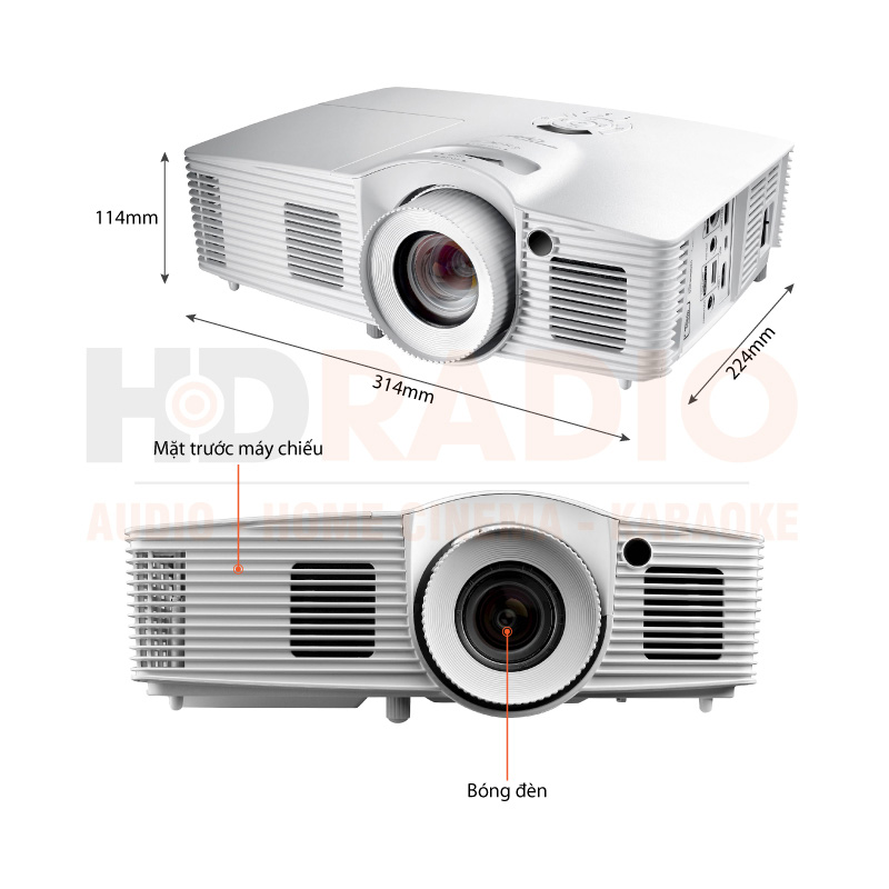 Chú thích Máy chiếu Optoma HD39 Darbee