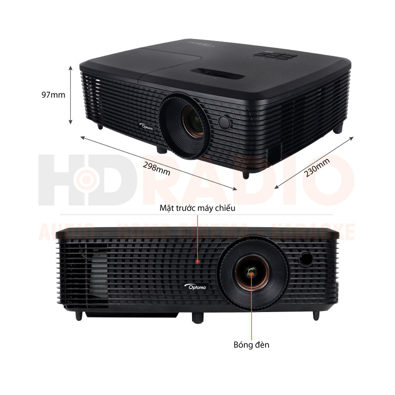 Chú thích Máy chiếu Optoma W331