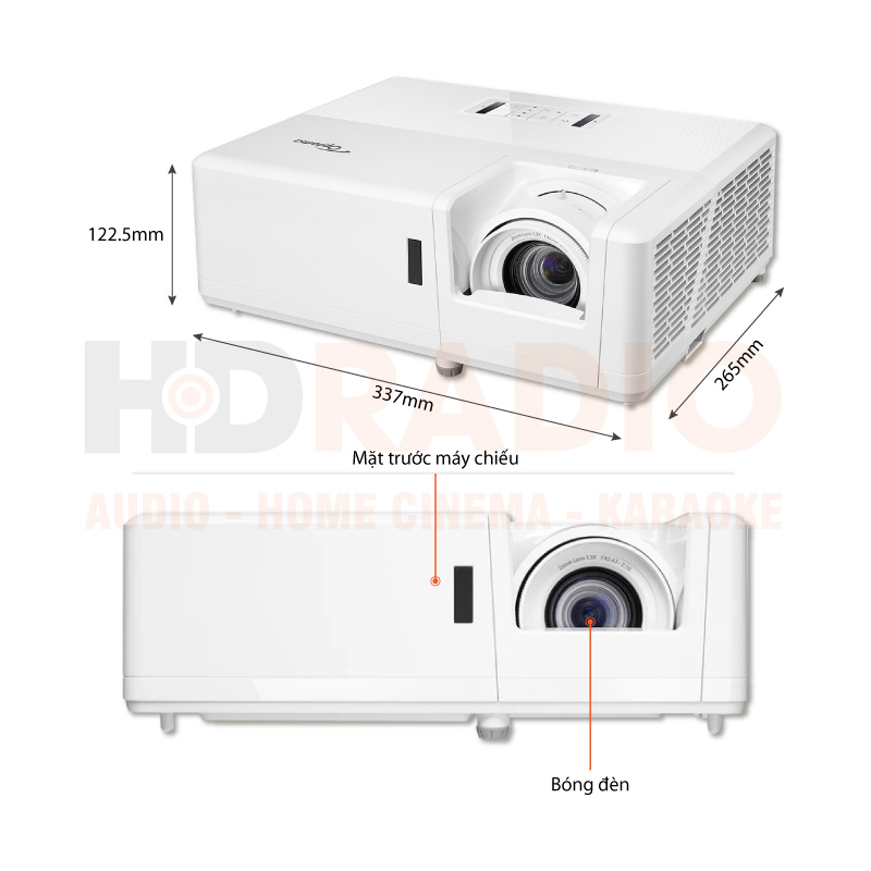 Chú thích Máy chiếu Optoma ZW350
