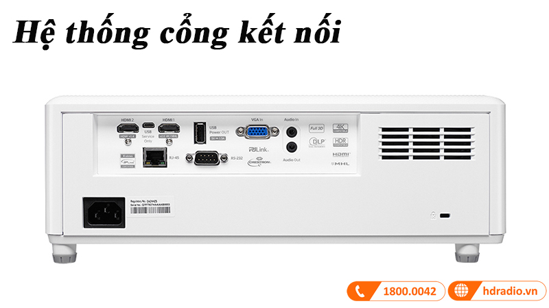 he thong cong ket noi may chieu optoma zw350