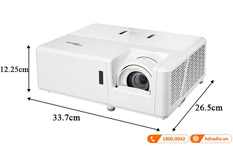 kich thuoc may chieu optoma zw350