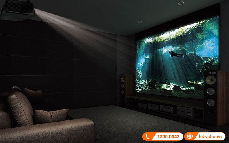 máy chiếu phim Full HD 3D sắc nét, sống độnga
