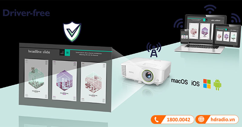 Trình chiếu không dây không cần trình điều khiển trực quan