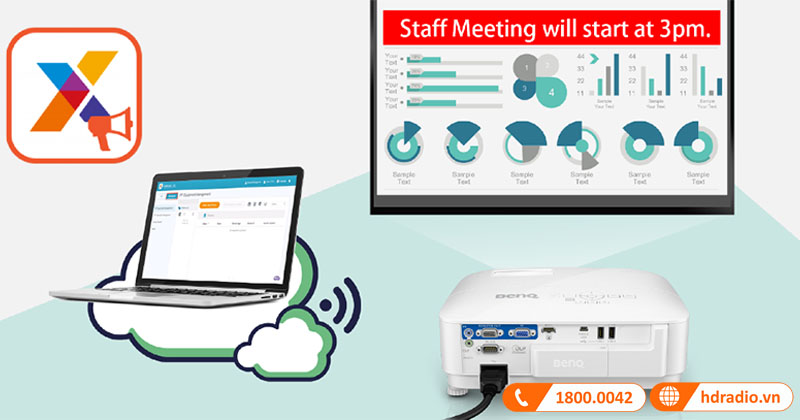 X-Sign Broadcast để thông báo ngay lập tức mà không bị gián đoạn