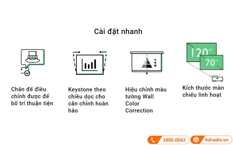 cai dat may chieu benq ex800st
