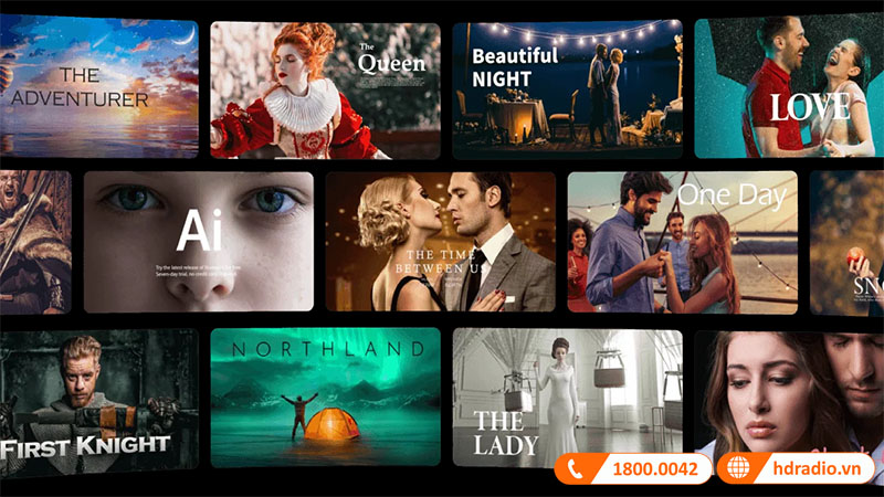 được hỗ trợ bởi Android TV 10 mang tới nhiều nền tảnh xem phim đa dạng