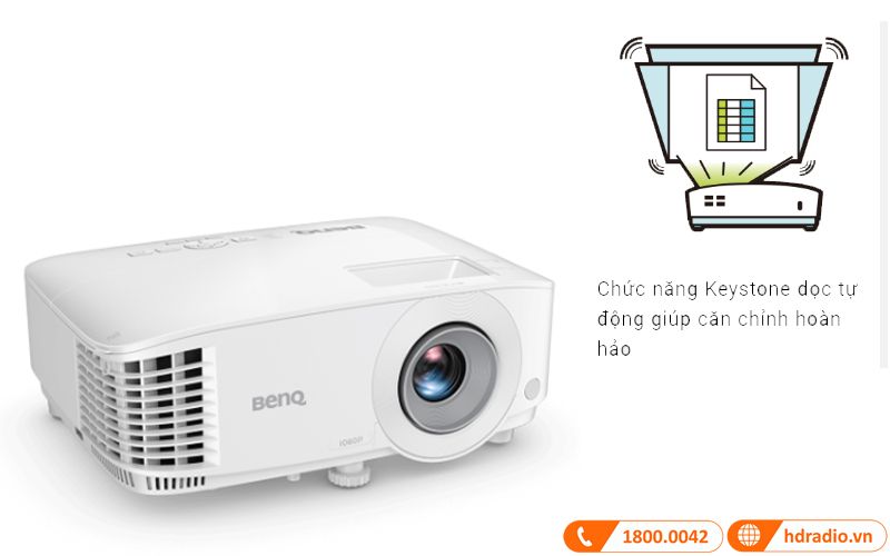 bo tri may chieu benq mh560