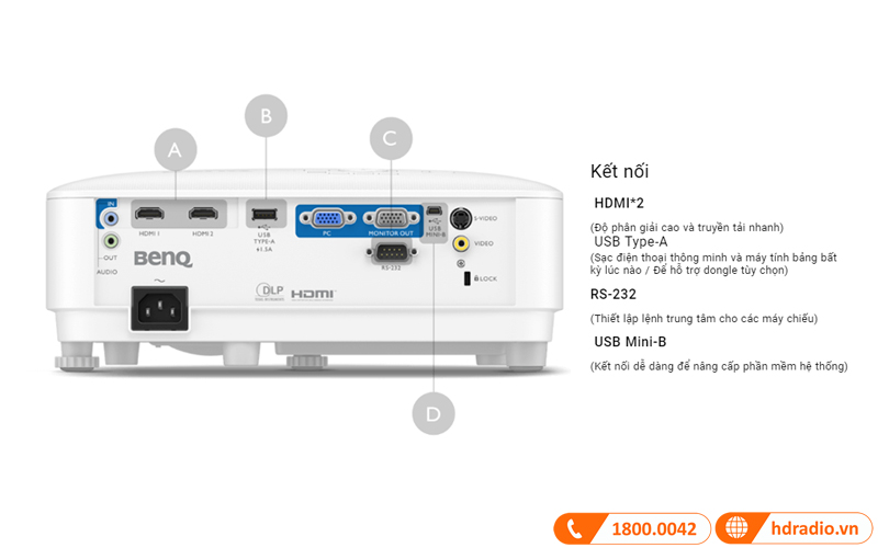 ket noi may chieu benq mh560