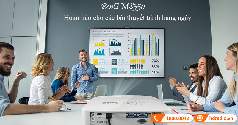 May chieu BenQ MS550