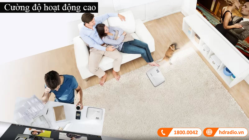 May chieu BenQ MS550