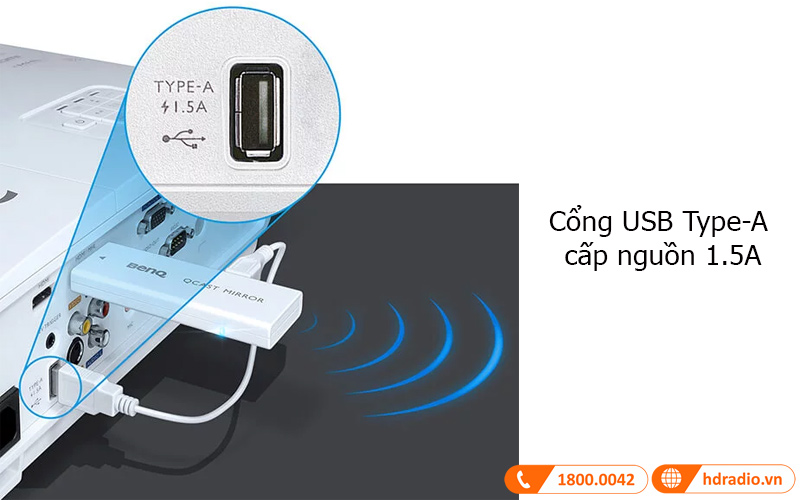 cong usb-a may chieu benq mx631st