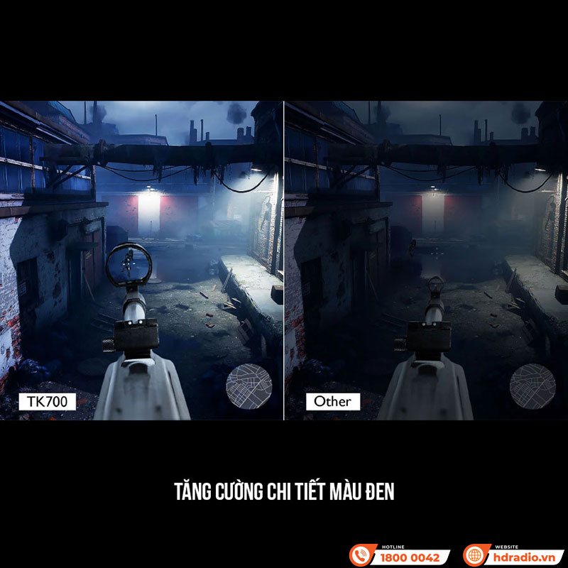 Máy Chiếu 4K BenQ TK700, 3200 ANSI Lumens, 4K HDR, Chuyên Game-3