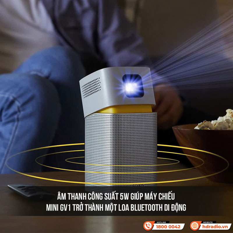 Máy chiếu mini BenQ GV1, Pin 3 giờ, 200 ANSI Lumens, 480p-16