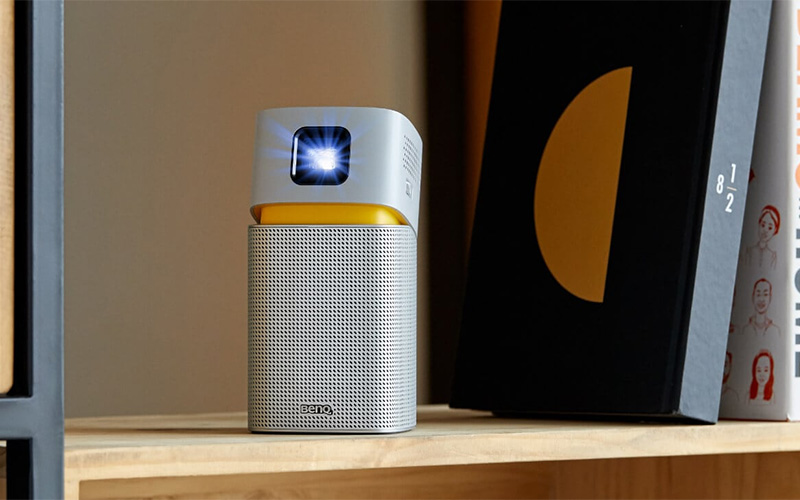 he thong den led may chieu benq gv1