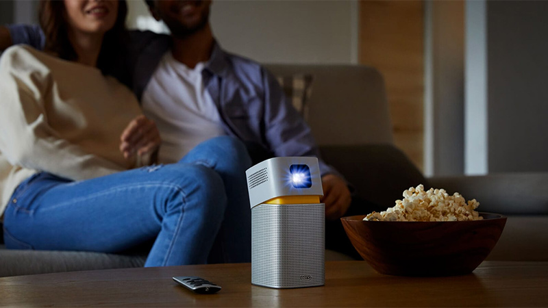 may chieu mini benq gv1 de dang set up