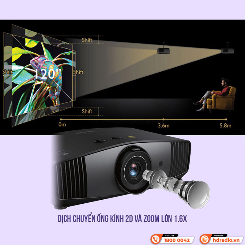 Máy chiếu BenQ W5700, 4K UHD, 2200 ANSI Lumens-5