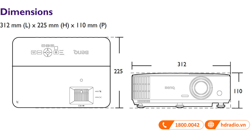 May chieu BenQ TH685