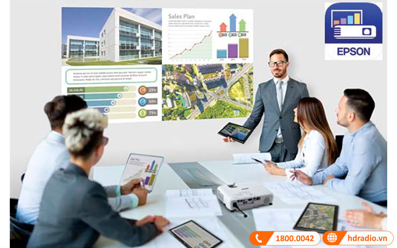 Chiếu 4 nguồn Máy chiếu Epson EB-FH52