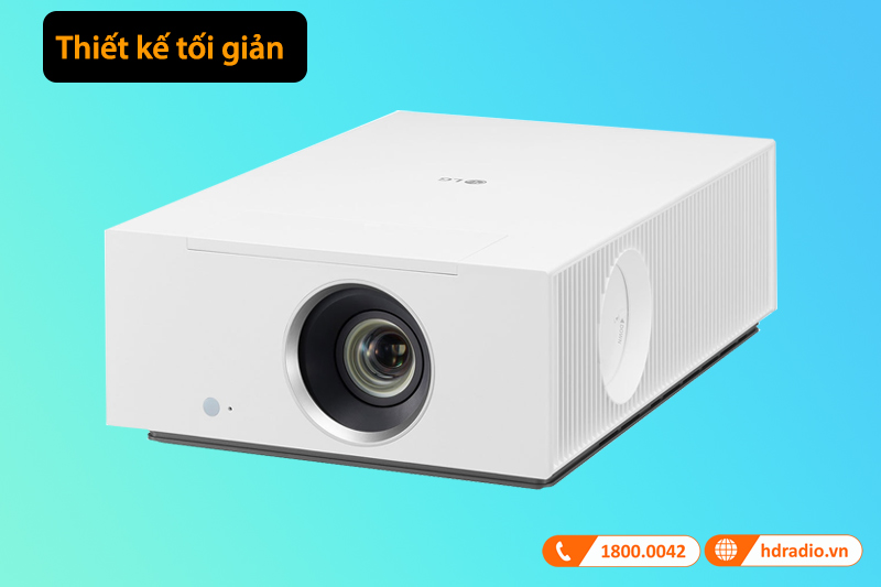 thiết kế tối giản máy chiếu lg hu710pw
