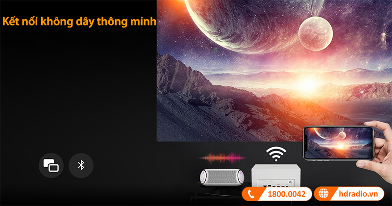kết nối không dây máy chiếu LG HU710PW