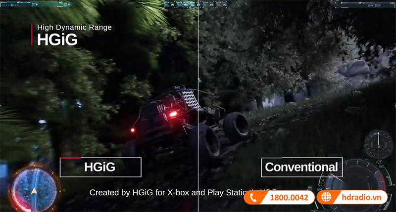 công nghệ HGiG máy chiếu LG HU710PW