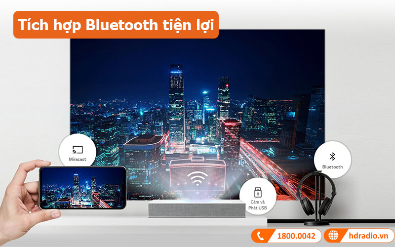 Máy chiếu LG HU85LG Tích hợp Bluetooth tiện lợi