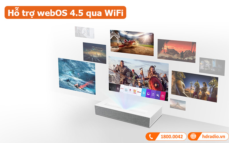 Máy chiếu LG HU85LG Hỗ trợ webOS 4.5 qua WiFi