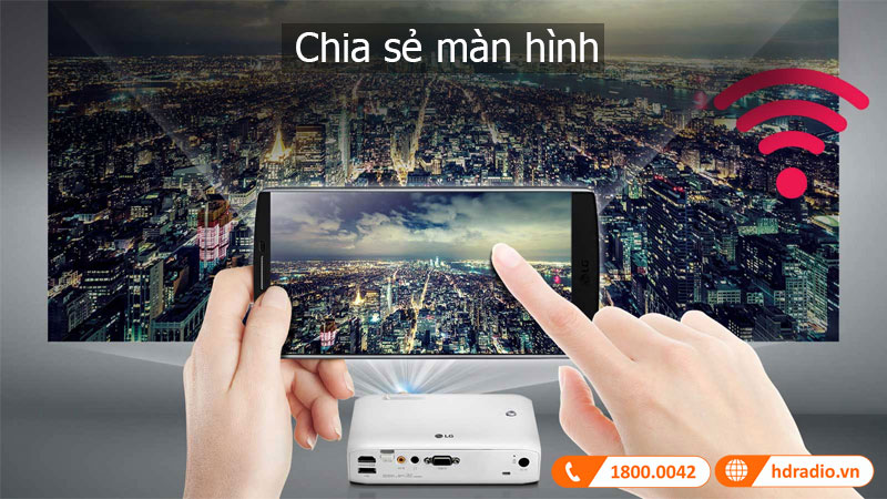 chia se man hinh may chieu LG PH510PG