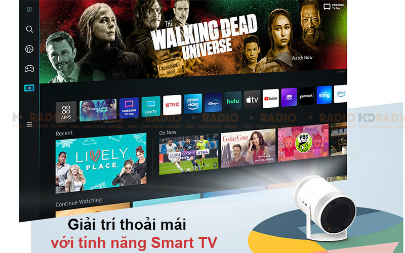 Máy chiếu samsung The Freestyle SP-LSP3 có khả năng biến thành smart tv