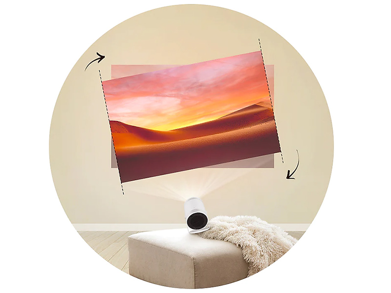 Khả năng san lấp bề mặt trên Máy chiếu samsung The Freestyle