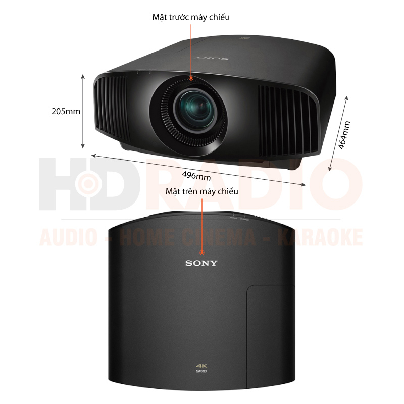 Chú thích Máy chiếu 4K Sony VPL-VW298ES