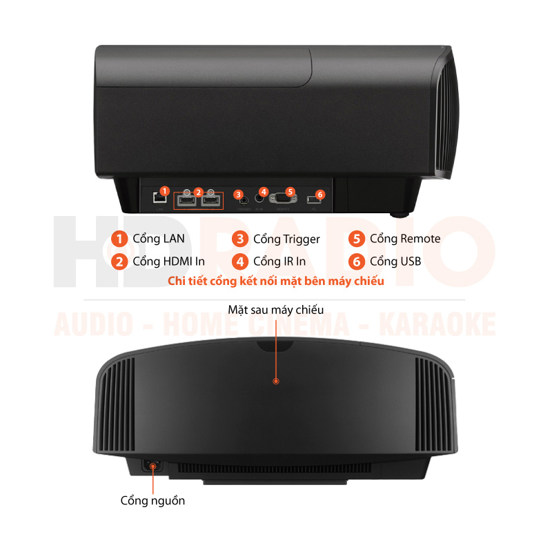 Chú thích Máy chiếu 4K Sony VPL-VW298ES