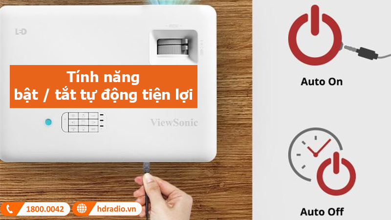 Máy chiếu ViewSonic LS550WH bật tắt tự động