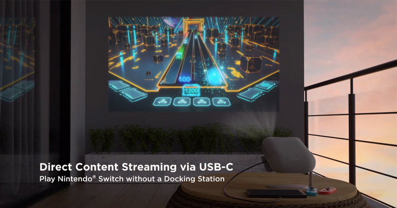 Máy chiếu ViewSonic M1 Pro truyền trực tiếp qua cáp USB-C