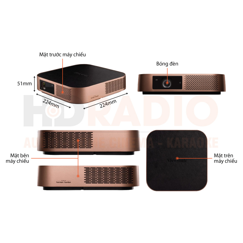 máy chiếu Viewsonic M2 chú thích 