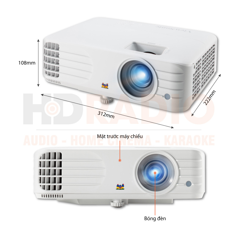 Chú thích Máy chiếu Viewsonic PG706HD