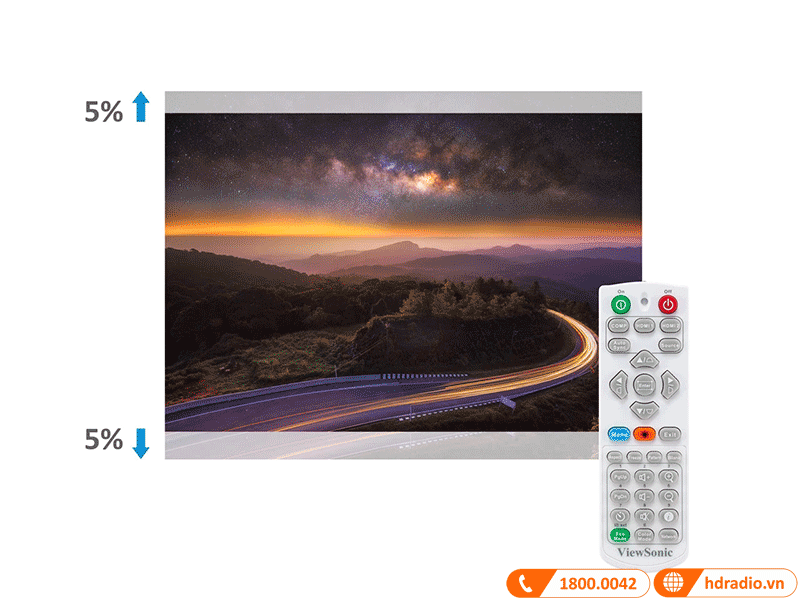 Chỉnh dọc máy chiếu Viewsonic PG706HD