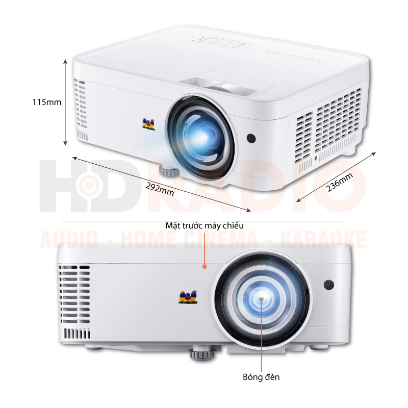 Chú thích Máy chiếu Viewsonic PS501W