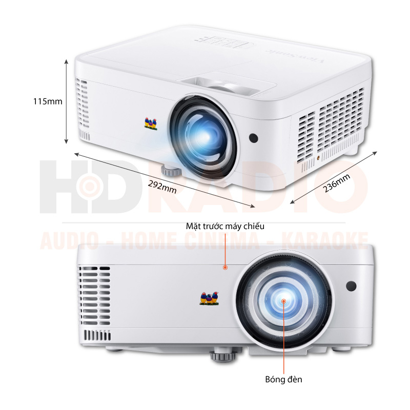 Chú thích Máy chiếu Viewsonic PS501X