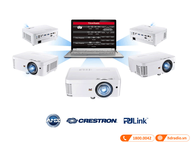 Dễ quản lý máy chiếu Viewsonic PS600W