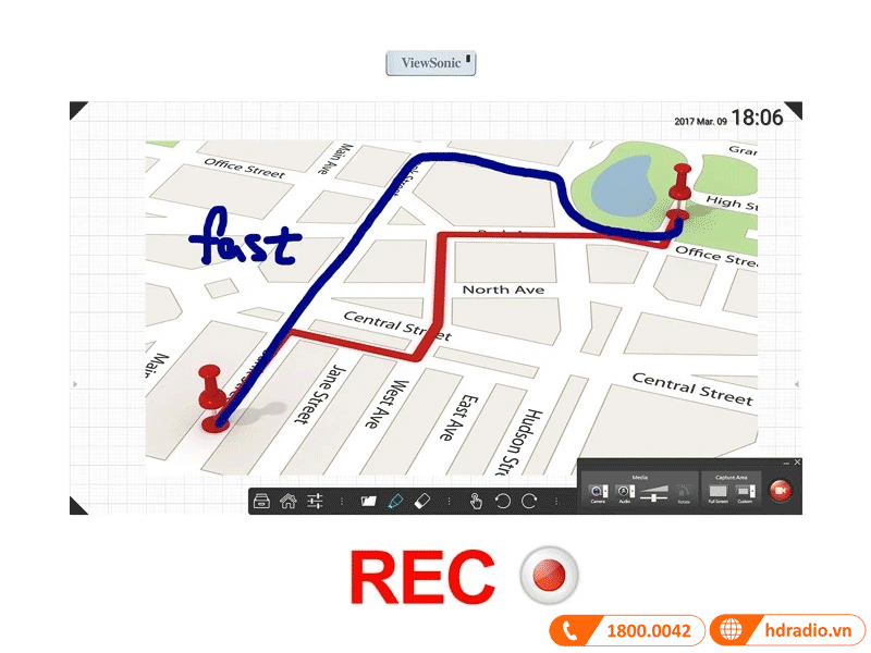 Ghi bài học máy chiếu Viewsonic PS750X