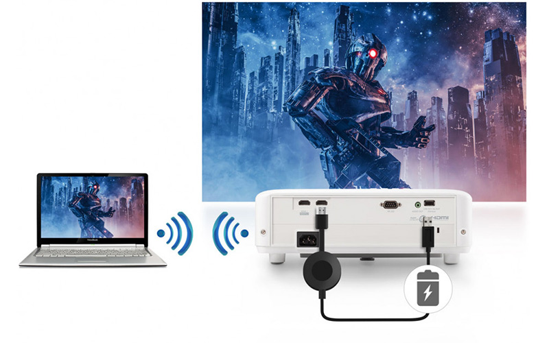 o cam usb a tren may chieu viewsonic px701 4k