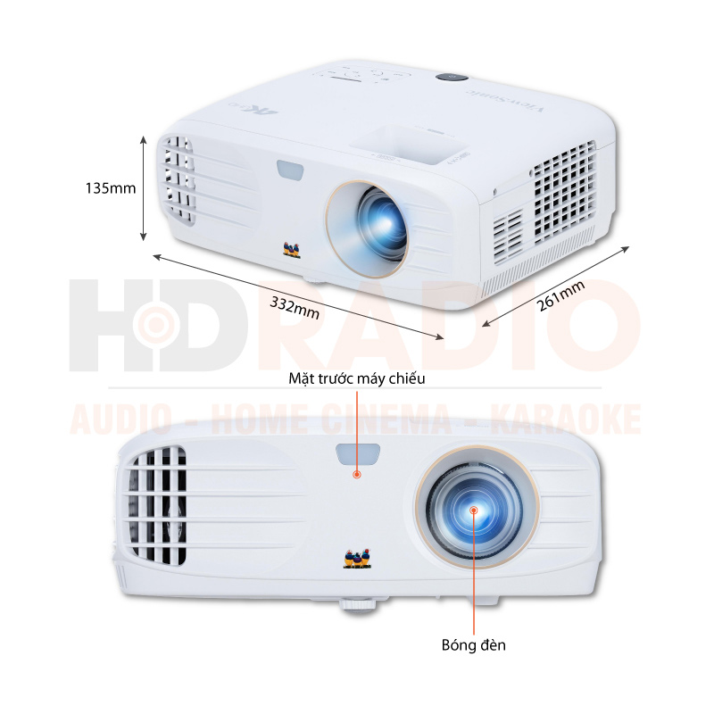Chú thích Máy chiếu Viewsonic PX727-4K