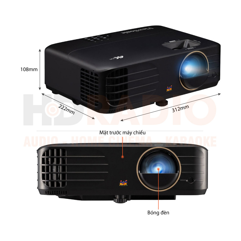 Chú thích Máy chiếu 4K Viewsonic PX728-4K