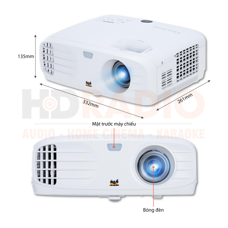 Chú thích Máy chiếu Viewsonic PX700HD